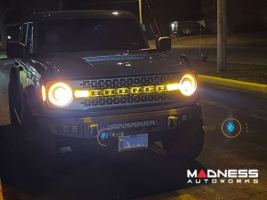 Ford Bronco Head Lights - Oculus Bi-LED Projector - Oracle - Amber